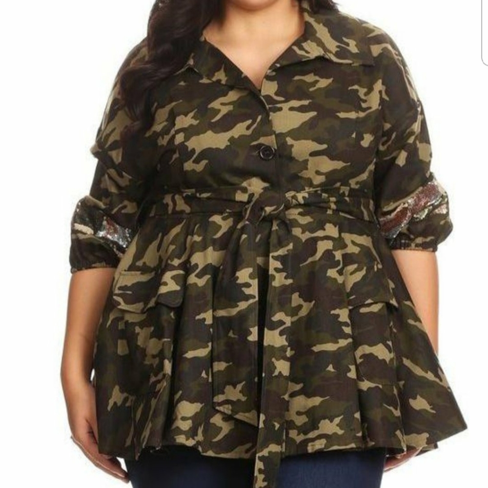 Sequins Peplum Jacket